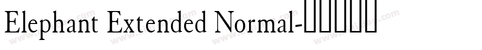 Elephant Extended Normal字体转换
